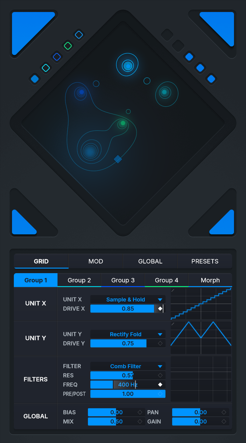Folda GROUPS tab screenshot